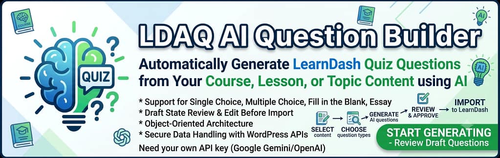 LDAQ AI Question Builder for LearnDash