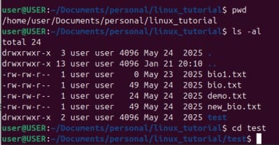 Navigation Linux commands