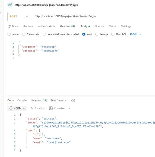 Login Test Using Postman
