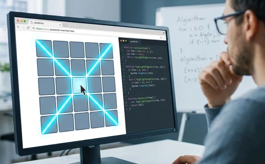 JavaScript Diagonal Matrix Interview Task