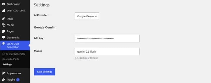 LDAQ Settings For Gemini AI