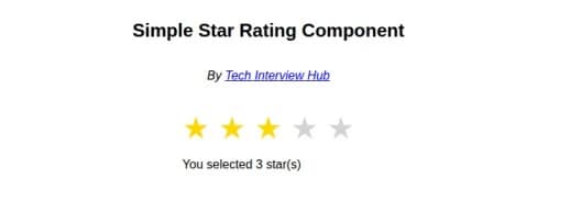 Simple Star Rating Component